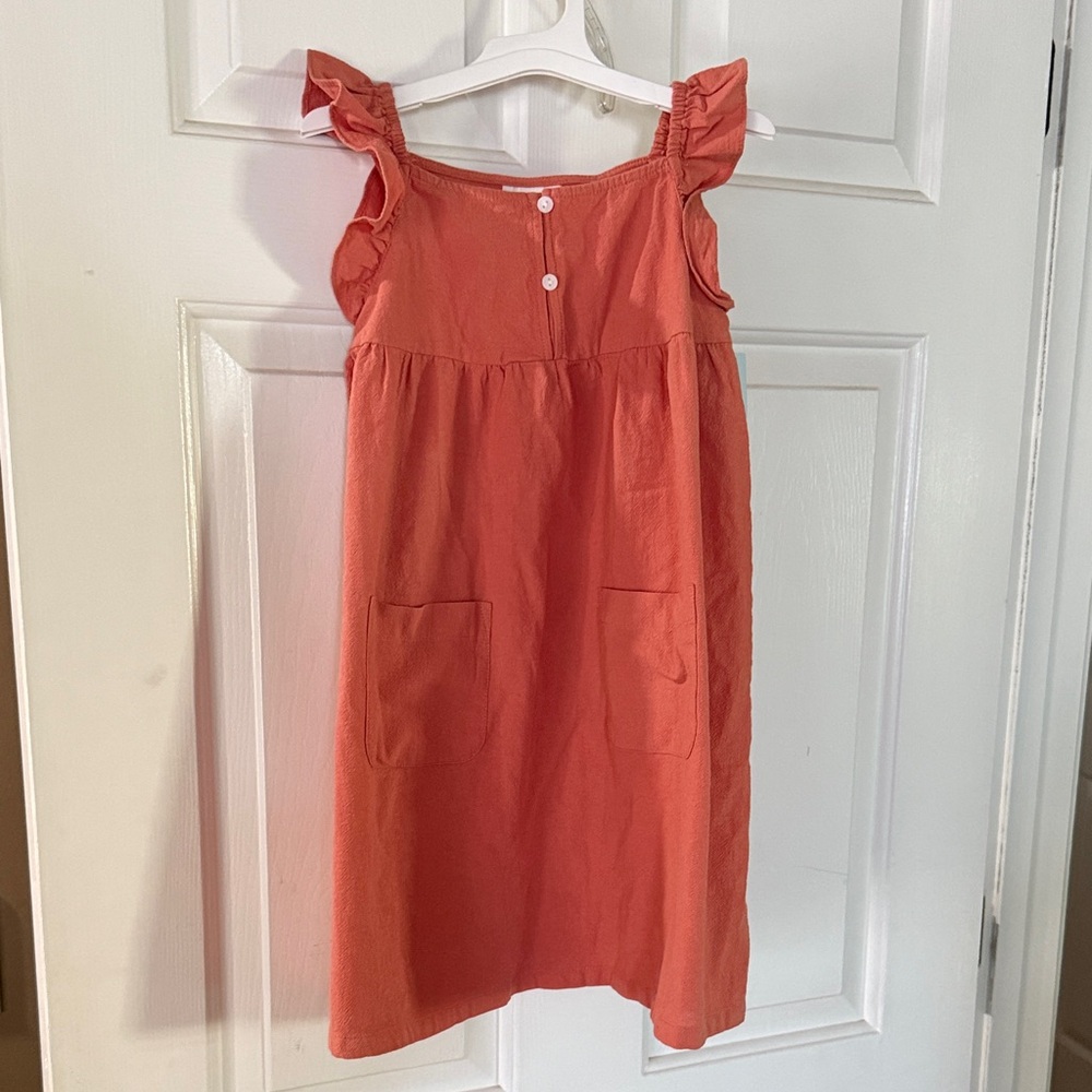 Cat & Jack Vibrant Orange Ruffle Dress